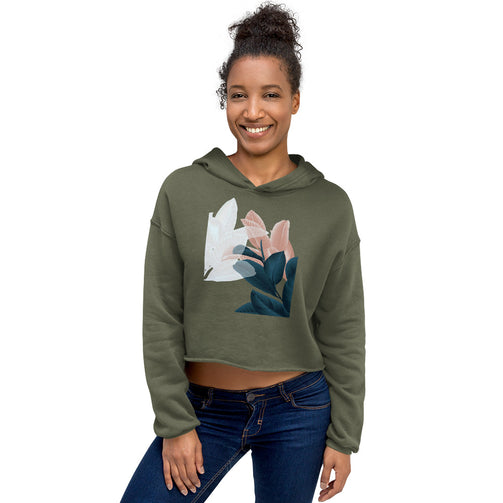 Ladies best sale cropped hoodie